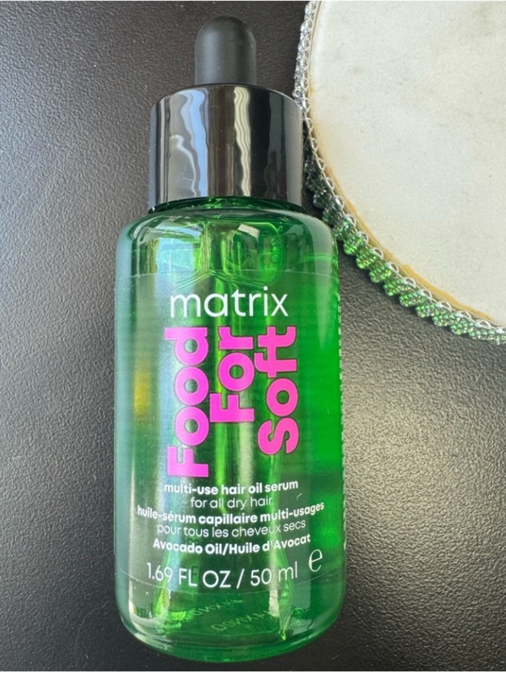 Matix Food For Soft Hair Oil Serum - Green Bottle with Pink Label